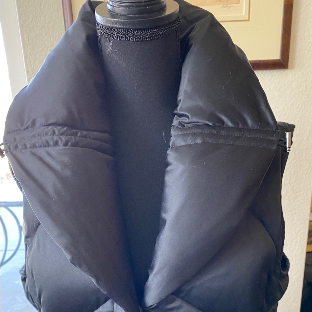 Ann Taylor Down Shawl Collar Sateen Vest